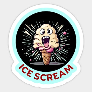 Ice Scream | Ice Cream Pun Sticker